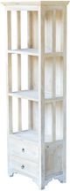 A & B Home Washed White Bookcase-1