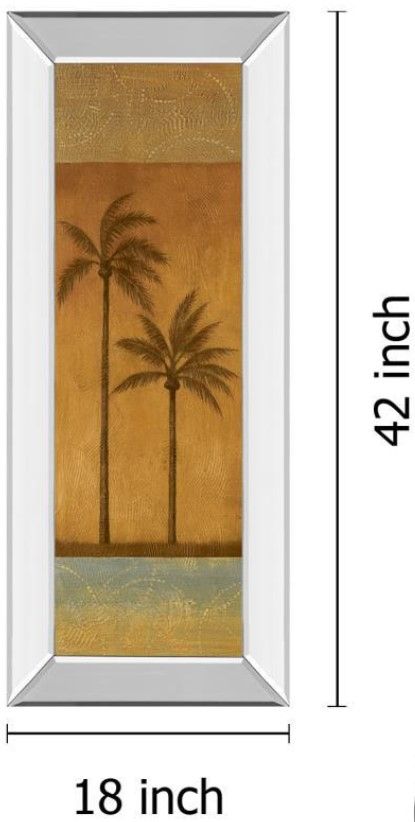 Classy Living Jordan Grey Golden Palm Il Wall Art-2