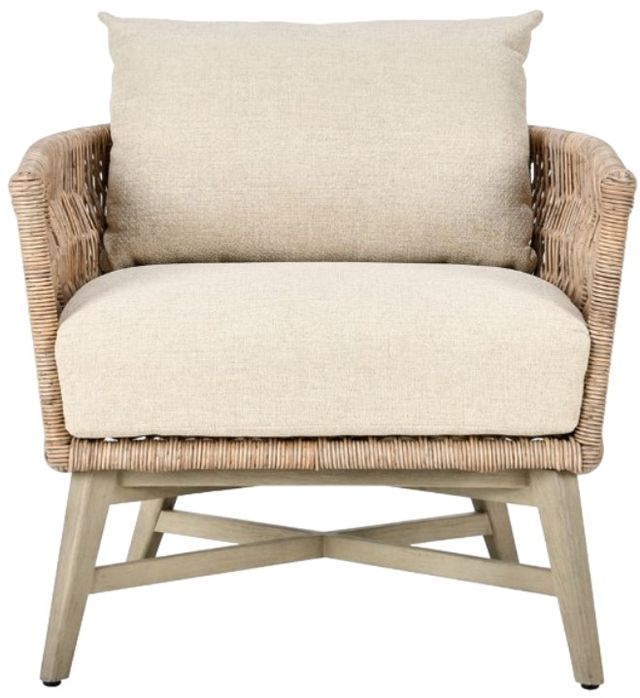 Classic Home Collins Natural/Sand Olefin/Synthetic Rope Outdoor Accent Chair-1