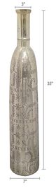 A & B Home Beige Frost Vase-1
