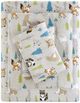 Olliix by True North by Sleep Philosophy Multi Forest Animals Queen Cozy 100% Cotton Flannel Printed Sheet Set-0
