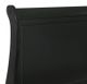 Elements International Louis Philippe Black Queen Panel Bed-2