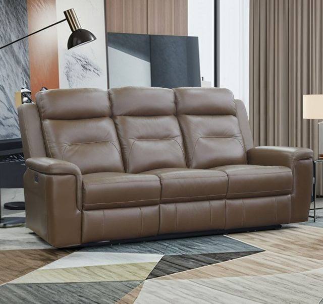 New Classic® Home Furnishings Keldon Brown Leather Power Reclining Sofa-1