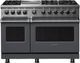 Viking® 5 Series 48" Cast Black Pro Style Dual Fuel Range with 12" Griddle-0
