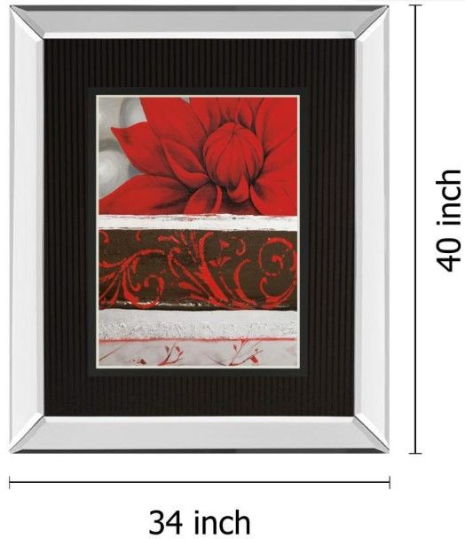 Classy Living Jasmin Zara Copley Sumptuous Red 34" Wall Art-2
