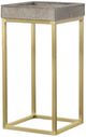 Century® Grand Tour Furniture Falsom Gray Drinks Table with Satin Brass Base-0