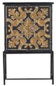 A & B Home Arabesque Black/Gold Cabinet-1