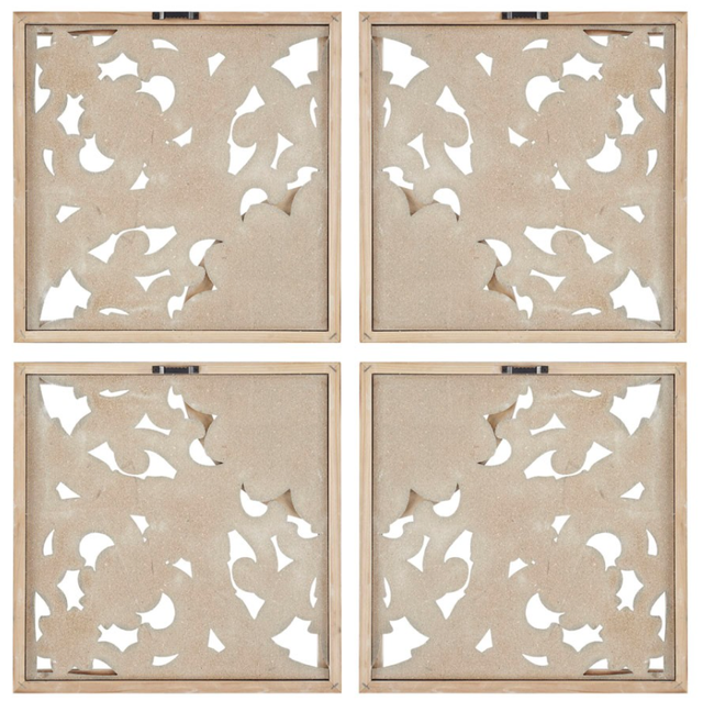 Olliix by Madison Park Arwen 4 Piece Medallion Wood Wall Decor Set-1