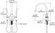 Elkay Chrome Single Hole Concealed Deck Laminar Flow Faucet with 8" Gooseneck Spout and 6" Wristblade Handles-1