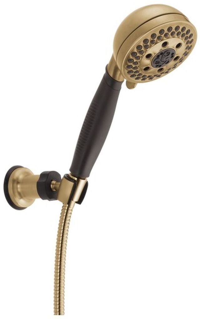 Delta Universal Showering Champagne Bronze H2Okinetic® 5-Setting Adjustable Wall Mount Hand Shower-0