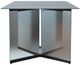 Coaster® Emery Silver Dining Table with Black Base-2