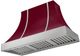 AGA Cascade 48" Cranberry Wall Mounted Range Hood  with Brushed Nickel Trim-0