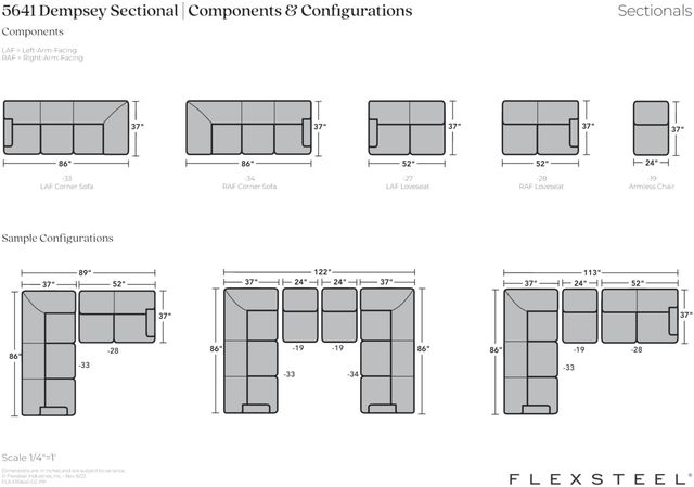 Flexsteel® Customizable Dempsey 3-Piece Modular Sectional-2