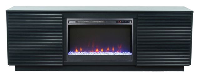 Legends Home Stardust Seal Skin Black Fireplace Console-3