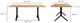 Moe's Home Collection Trix Honey Oak Dining Table with Black Base-2