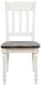 Jofran Inc. Madison County Brown/Vintage White Slatback Dining Side Chair-2