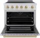 ZLINE Autograph Edition Paramount 36" Stainless Steel Pro Style Induction Range with Champagne Bronze Accents-1
