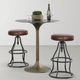 LH Home Seating Coachella Bowie Gunmetal/Vintage Brown Adjustable Stool-1