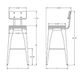 Amisco Customizable Upright Bar Stool-2