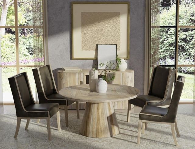 International Furniture Direct Balam Brown/Stained White Side Chair-1
