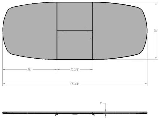 Amisco Customizable Hendrick 72" Dining Table with White Oak Veneer Top -3