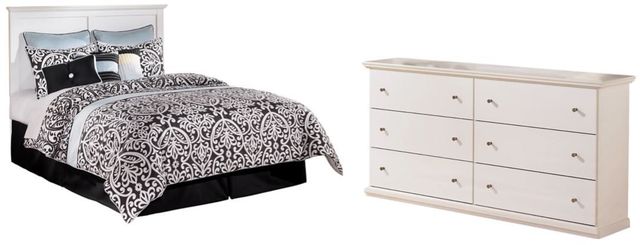 Signature Design by Ashley® Bostwick Shoals 2-Piece White Queen/Full Panel Headboard Set-0