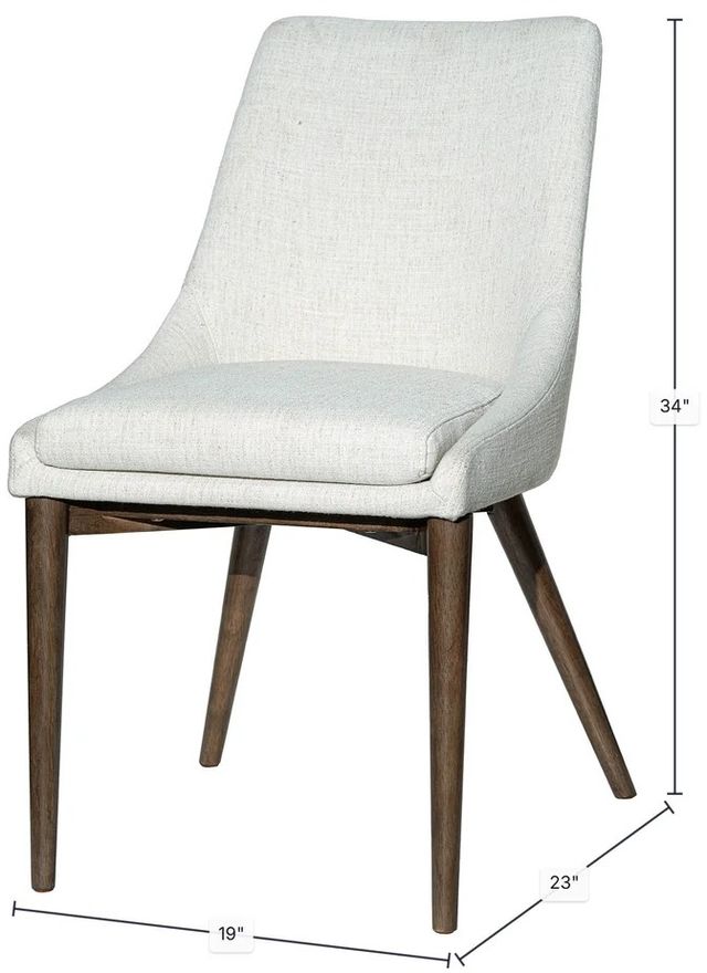 LH Home Fritz Dark Grey/Ivory Dining Side Chair-2