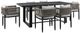 Armen Living Alegria 7-Piece Gray Aluminum/Fabric/Rope Outdoor Patio Dining Table Set-0
