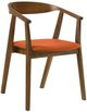 Armen Living Santana 4-Piece Orange/Walnut Dining Chair Set-0