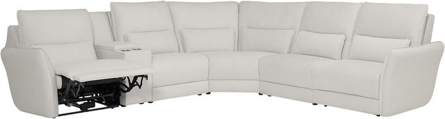 Palliser® Furniture Customizable Chelsea 6-Piece Power Reclining Curved Sectional with Power Headrest and Console-1