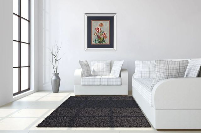 Classy Art Summer Flowers Il by Ken Hurd Mirror Framed Wall Art-2