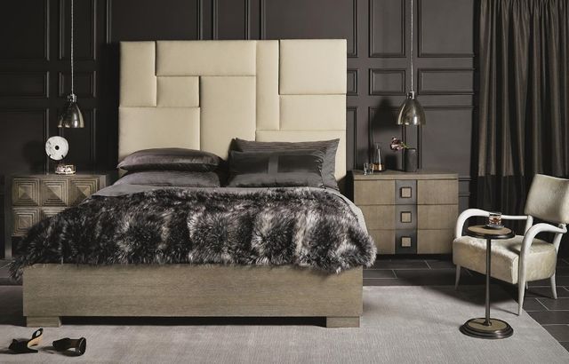 Bernhardt Mosaic Dark Taupe Upholstered Bed-3