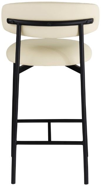 Meridian Furniture Lupita Cream/Matte Black Counter Stool-3