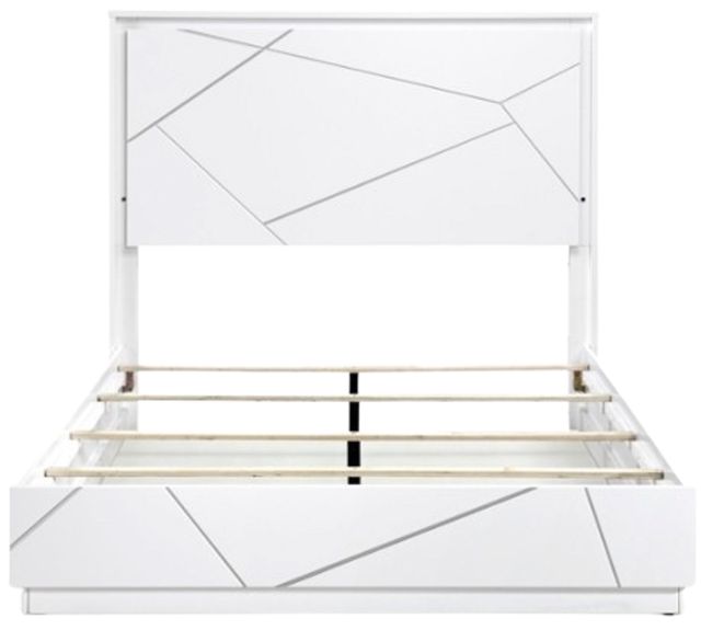 Homelegance® Orlo High Gloss White Queen Panel Bed-3