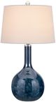 Cal® Lighting & Accessories Gourd Style 2-Piece Antique Blue Luster Table Lamp Set-1