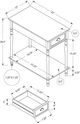 Monarch Specialties Inc. Green Veneer 2-Tier Narrow End Table-1