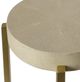 Century® Monarch Kendall Cream Faux Shagreen Top Round Accent Table with Satin Gold Base-2