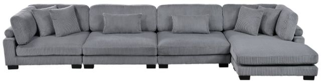 Homelegance® Traverse 4-Piece Gray Modular Sectional with Reversible Chaise-2