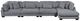 Homelegance® Traverse 4-Piece Gray Modular Sectional with Reversible Chaise-2