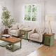 Legends Home Vineyard Fruitwood Chair Table with Sage Green Base-1