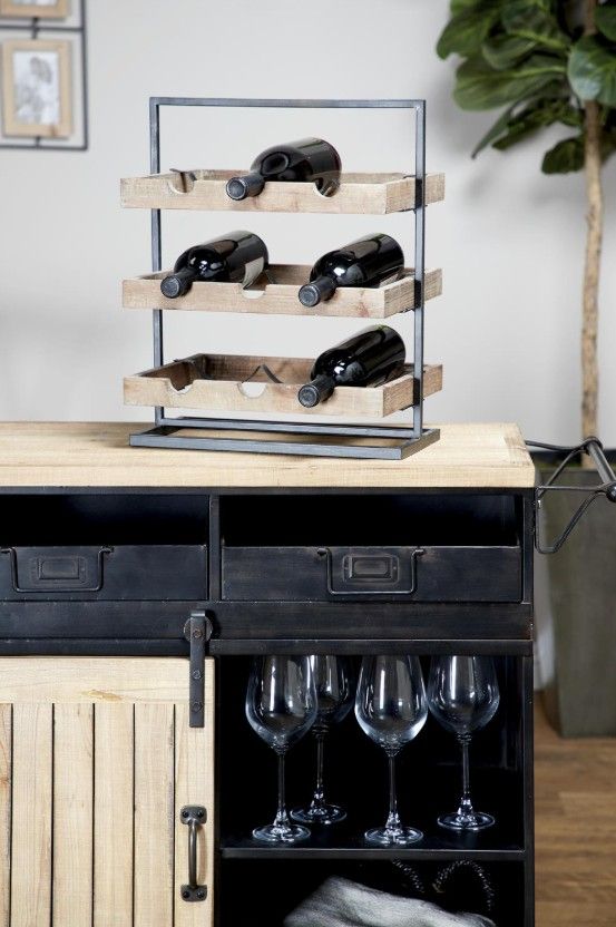 Deco Marche Light Brown Wine Rack-1