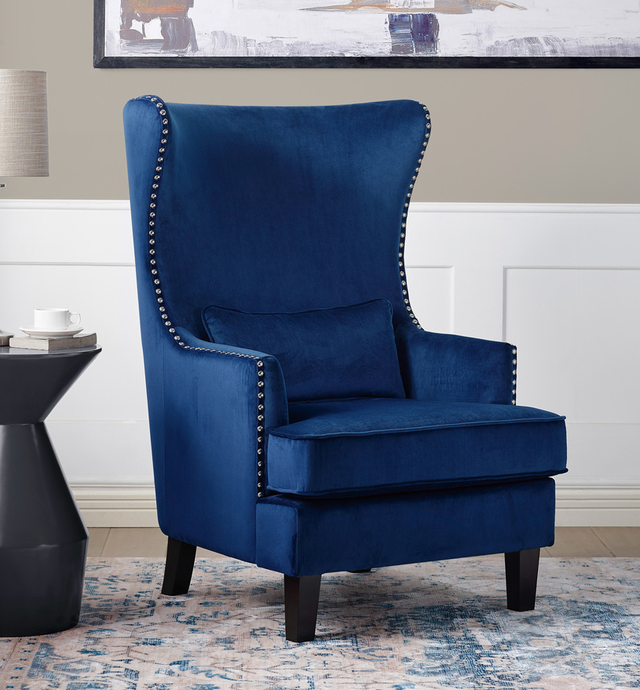 Mazin Furniture Tonier Blue Upholstered Accent Chair-3