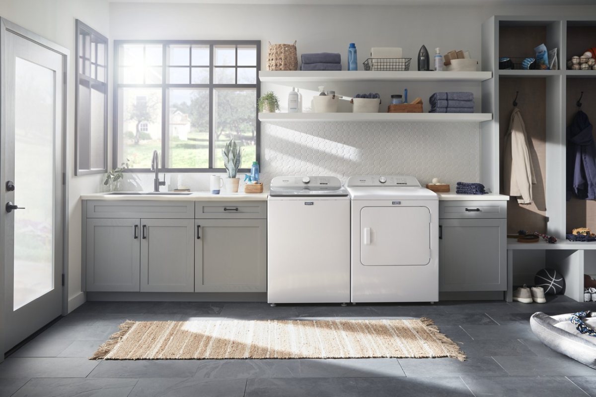 Maytag Pet Pro System 7.0 Cu. Ft. White Front Load Electric Dryer - Thumbnail 5