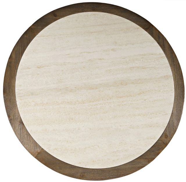 Jofran Inc. Sierrafina Beige 32" Round Coffee Table with Cortado Base-3