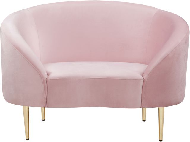 Meridian Furniture Ritz Pink Velvet Chair-1