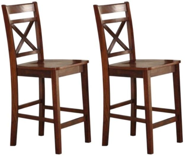 ACME Furniture Tartys 2-Piece Cherry Counter Chair Set-0
