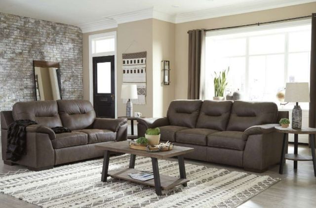 Signature Design by Ashley® Maderla 2-Piece Walnut Living Room Set-3