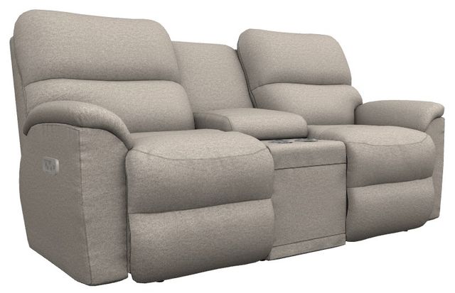 La-Z-Boy® Brooks Muslin Power Reclining Loveseat with Console, Headrest, and Lumbar-0