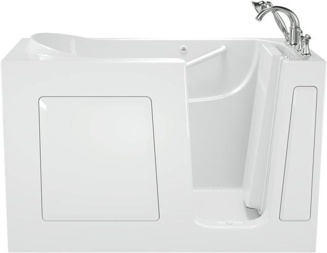American Standard Value Series White Alcove Walk-In Soaking Bathtub-0