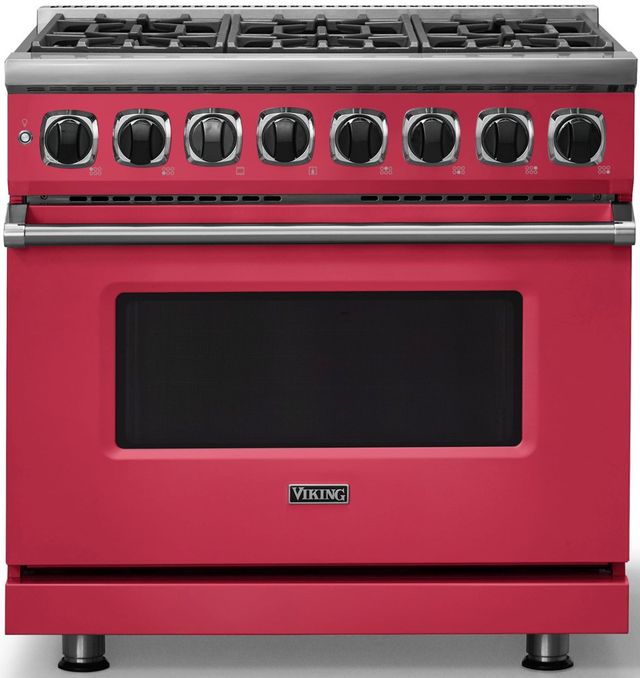 Viking® 7 Series 36" Valentine Pro Style Dual Fuel Range-0